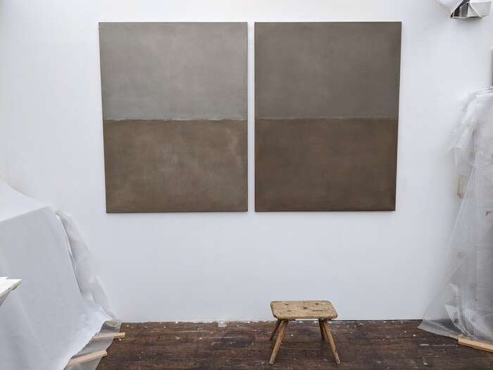 Everyday Rhythm_The Path Between Us no.5 & 6 | 2020 | soil Bavaria, Germany with acrylic on cotton | ea. 130 x 100 cm Everyday Rhythm_The Path Between Us no.5 & 6 | 2020 | soil Bavaria, Germany with acrylic on cotton | ea. 130 x 100 cm