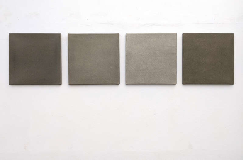 Four Ways | 2021 | soils from Bavaria, Germany with acrylic on linen | ea. 40 x 40 cm