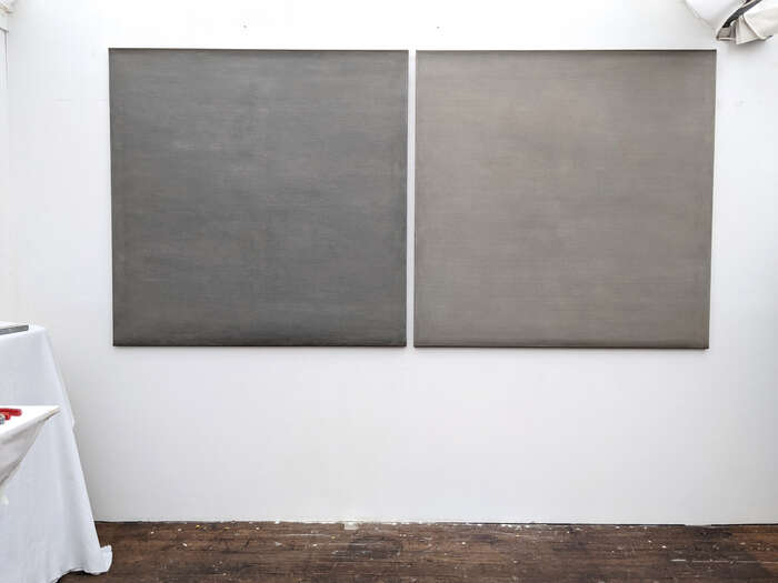 My Ways with Joan 1 & 2 | 2021| soils from Germany, France & USA with acrylic on cotton | ea. 130 x 130 cm My Ways with Joan 1 & 2 | 2021| soils from Germany, France & USA with acrylic on cotton | ea. 130 x 130 cm