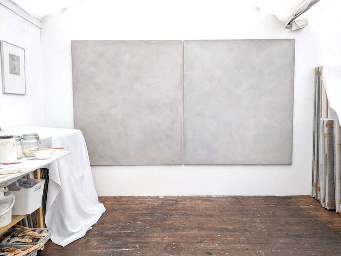 More Time and More Space | 2022 | soils from Bavaria, Germany with acrylic on cotton | 160 x 283 cm More Time and More Space | 2022 | soils from Bavaria, Germany with acrylic on cotton | 160 x 283 cm