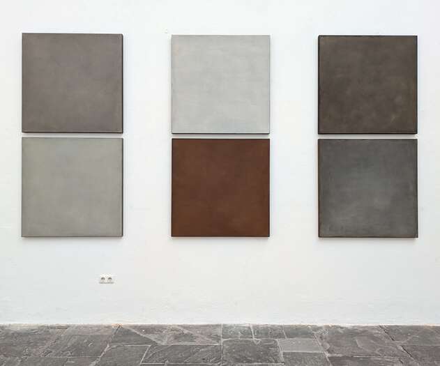 Seerosenpreis 2025 | Kunstpavillon, Munich | Ground & Space (7-12) | 2022 - 2023 | soil from Germany, France, Greece & the USA with acrylic on linen and/or cotton | ea. 100 x 100 x 4.5 cm Seerosenpreis 2025 | Kunstpavillon, Munich | Ground & Space (7-12) | 2022 - 2023 | soil from Germany, France, Greece & the USA with acrylic on linen and/or cotton | ea. 100 x 100 x 4.5 cm